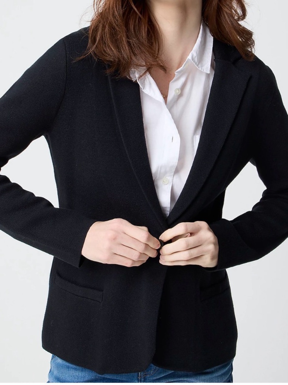 J. Crew Black Women's Tailored Sweater Blazer